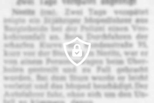 Zwei Tage verspätet angezeigt