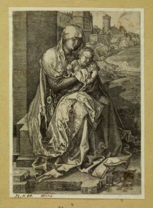 Maria mit dem Kind an der Mauer