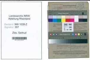 Entnazifizierung Gertrud Ziss , geb. 00.00.0000 ()