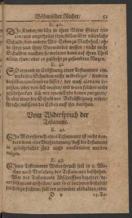 Vom Widerspruch der Testament.