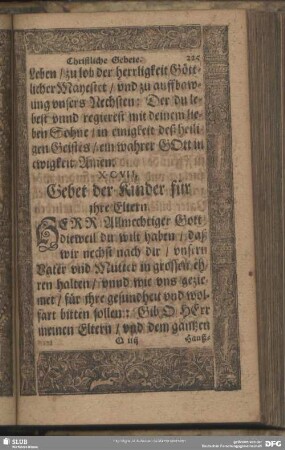 XCVII. Gebet der Kinder für ihre Eltern