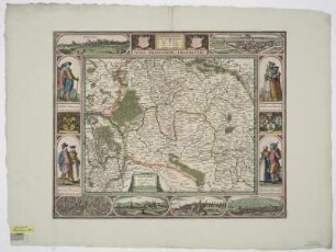 Karte vom Fränkischen Reichskreis, 1:690 000, Kupferstich, 1626