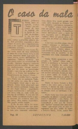 O caso da mala de metal : [Novela completa]