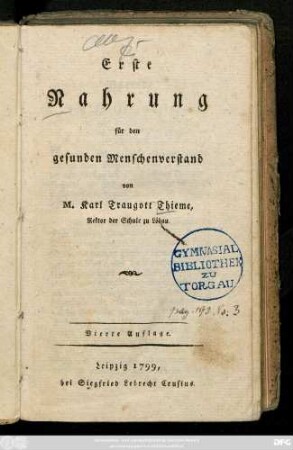 Erste Nahrung für den gesunden Menschenverstand