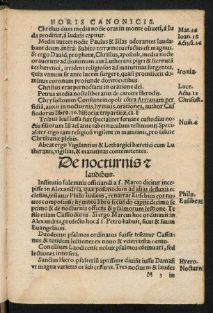 De nocturnis et laudibus.