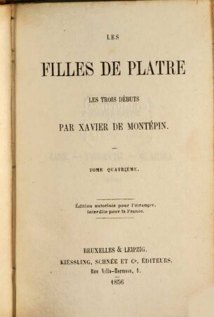 Les filles de plâtre : les trois débuts, 4
