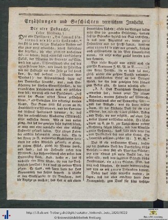 Erzählungen und Geschichten vermischten Innhalts.