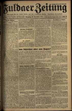 Ausgabe vom Dienstag, den 29. November 1932.