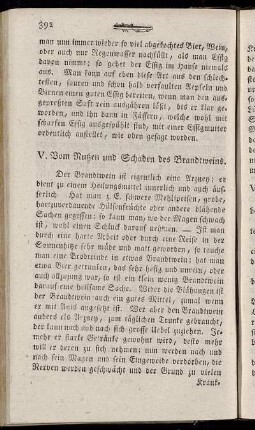 V. Vom Nutzen und Schaden des Brandtweins