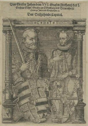 Doppelbildnis des Grafen Johann VII. von Oldenburg und Jever mit seiner Gemahlin Elisabeth