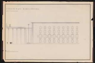 Verwaltungsbau der UFA (Universum Film AG), Potsdam-Babelsberg: Aufriss Fassadenansicht rechts