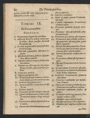 Titulus IX. De Procuratoribus.