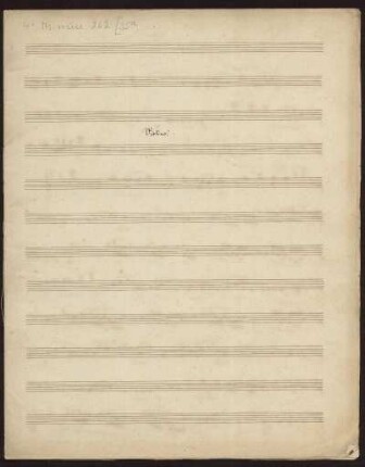 Quartett für Piano-Forte Violine, Viola & Violoncelle [Hs. Stimmensatz, autograph.]