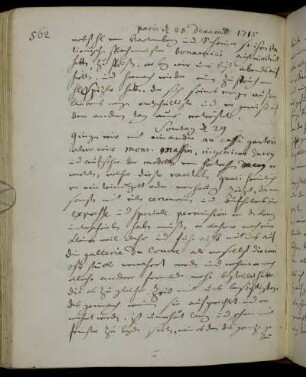 Paris 29. Dezember 1715 - 31. Januar 1716