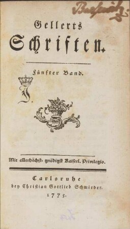 Fünfter Band: [...]