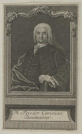 Bildnis des Frieder. Christian Baumeister