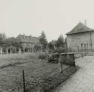 Glauchau, Reihenhäuser, Hofansicht