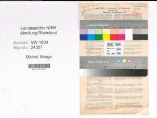 Entnazifizierung Marga Michel, geb. 06.04.1913 (Versich.Angest.)