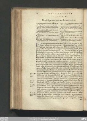 Caput X. De obligatione quae ex dominio oritur.