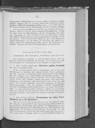 Sitzung am 13. November 1906.