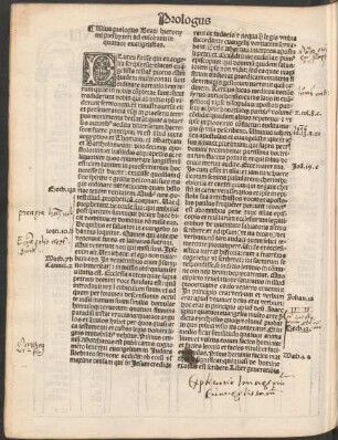 Alius prologus Beati hieronymi presbyteri ad eusebium in quatuor evangelistas.