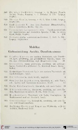 Mobiliar (Nr. 353-375)