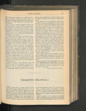 Prodotti Coloniali.