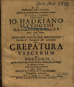 De Crepatura Viscerum