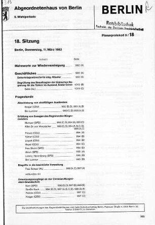 Nr. 18, 11. März 1982