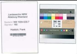 Entnazifizierung Frank Hoebich , geb. 15.10.1907 (Ingenieur)