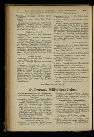 Preuss. Militärbehörden
