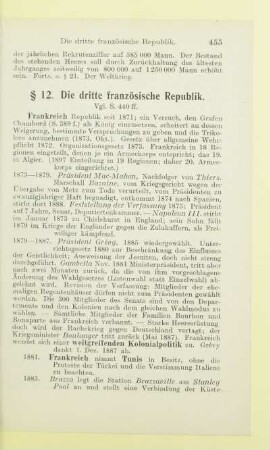 12. Die dritte französische Republik