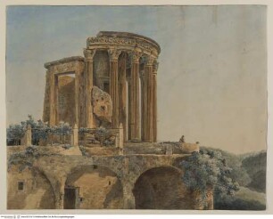 Blick auf den Sibyllentempel von Tivoli