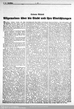 Allgemeines über die Stadt und ihre Einrichtungen