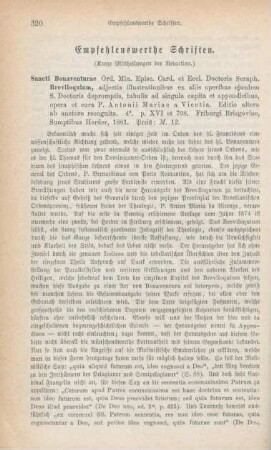 320-326 Empfehlenswerthe Schriften