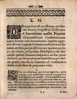 Ex materia de anima humana intelligente : primas lineas ad thema dissertationis conscripsit, & ad ventilandum proponit M. Christian. Hagmajer ... respondente Ludovico Eberhardo Fischero ...