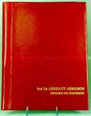 Protokollmappe des Staatsratsmitgliedes Lieselott Herforth