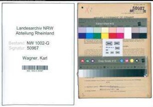 Entnazifizierung Karl Wagner, geb. 09.02.1899 (Kaufm.Angest.)