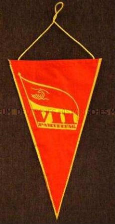 Wimpel der Sozialistischen Einheitspartei Deutschlands VII. Parteitag der SED