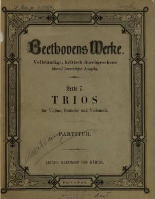 Trios für Violine, Bratsche und Violoncell