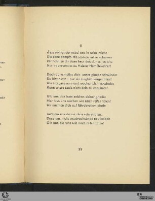 III. Jezt zwingt der nebel ...