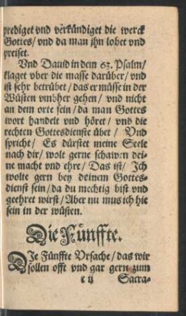 Die Fünffte.