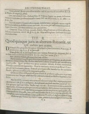 Tit. II. Quod quisque juris in alterum statuerit, ut ipse codem jure utatur.