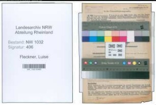 Entnazifizierung Luise Fleckner , geb. 19.03.1898 ()