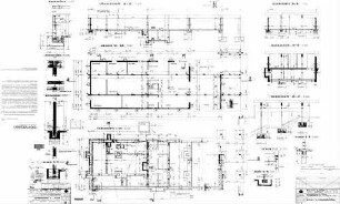 Plüderhausen: Empfangsgebäude Verwaltungsgebäude STA,Schal- FU-Plan,Wände,Stützen,Details