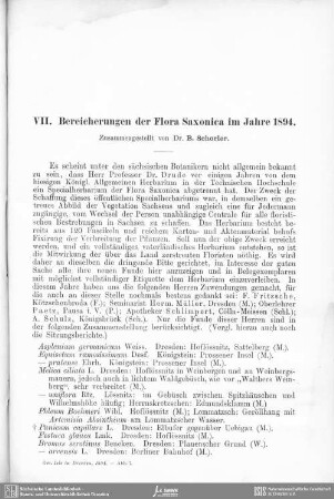 Bereicherungen der Flora Saxonica im Jahre 1894