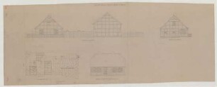 Görne (Kreis Westhavelland): Hof Giese. [Wohnhaus] (Lageplan, Ansichten)