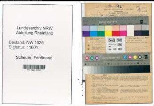 Entnazifizierung Ferdinand Schluer , geb. 06.06.1897 (Maschinist)