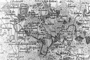 Wittichenau. Oberlausitzkarte, Schenk, 1759