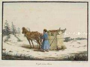 Wagen auf Kufen im Winter - Bilderbogen